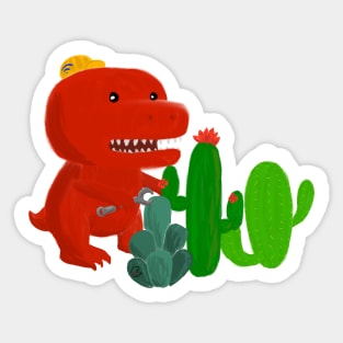 Trippy the Wifi-Fixing Dino Sticker